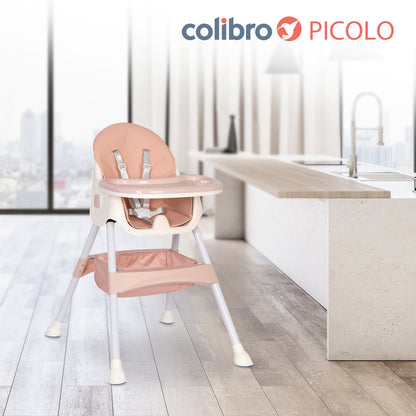 Scaun de masa bebe multifunctional 4 in 1 COLIBRO PICOLO, Pastel Pink
