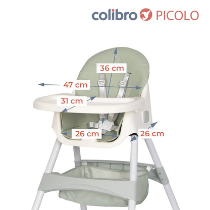 Scaun de masa bebe multifunctional 4 in 1 COLIBRO PICOLO, Pastel Pink