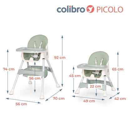 Scaun de masa bebe multifunctional 4 in 1 COLIBRO PICOLO, Pastel Pink