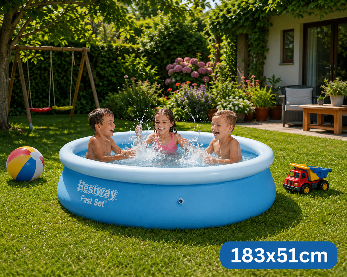 Piscina gonflabila Bestway Fast Set,Dimensiune 1.83m x 51cm