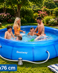 Piscina Gonflabila, Bestway, 305x76 cm, Set cu filtrare, Albastru