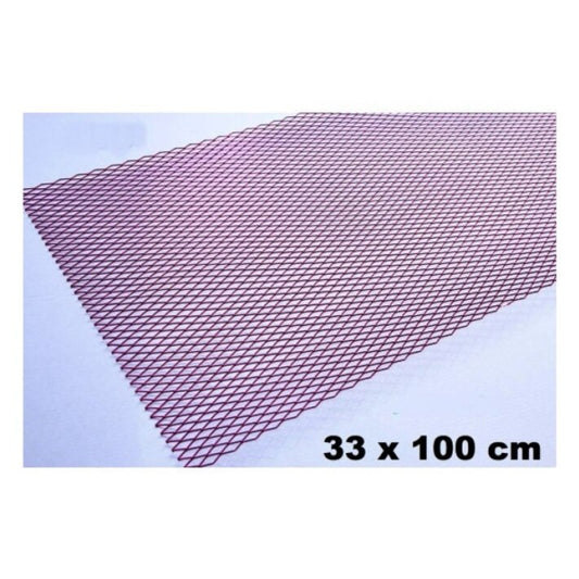 Plasa tuning idealSTORE, Dimensiuni 100 cm x 33 cm, Metalica, Rosie
