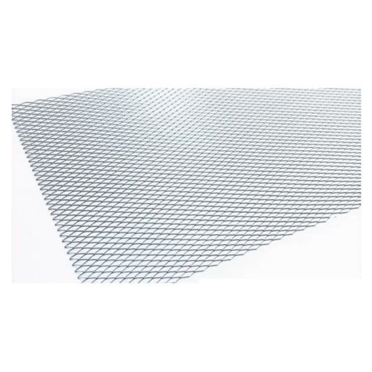Plasa tuning idealSTORE, Dimensiuni 100 cm x 33 cm, Metalica, Argintie