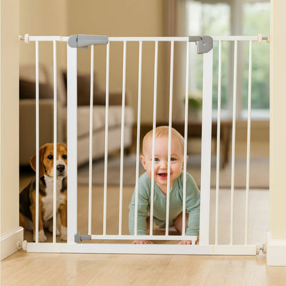 Poarta de Siguranta idealStore Safety Gate pentru Scari 75-117 cm Otel