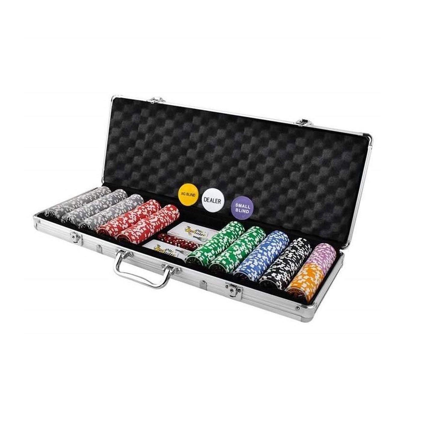 Set Poker idealStore Texas Master Lux 500 Jetoane cu Servieta Aluminiu