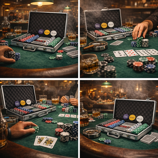 Set Poker 300 Jetoane idealSTORE Vegas Master Lux cu Servieta Aluminiu