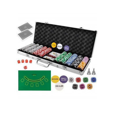 Set Poker idealStore Texas Master Lux 500 Jetoane cu Servieta Aluminiu