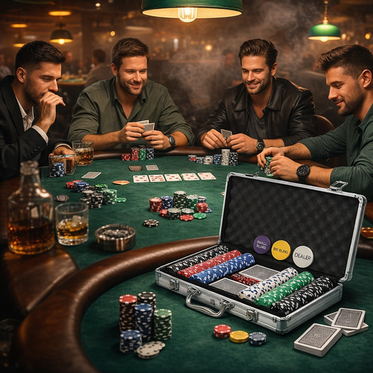 Set Poker 300 Jetoane idealSTORE Vegas Master Lux cu Servieta Aluminiu