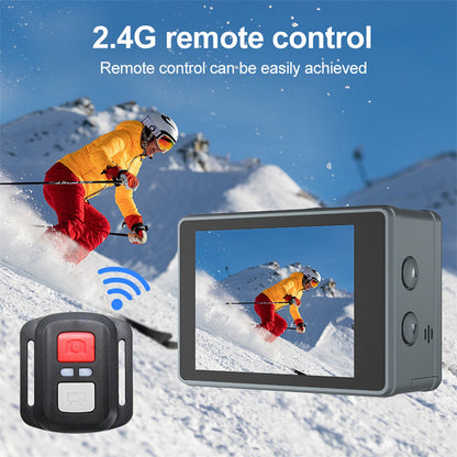 Camera de Actiune idealSTORE  5K Ultra HD, Foto 24 MP, 256 GB, Stabilizare imagine EIS, Microfon, WiFi, Port HDMI