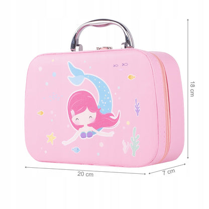 Trusa de Machiaj pentru copii Little Mermaid IdealSTORE,Include 22 de elemente pentru Machiaj, elemente pentru ingrijirea unghiilor