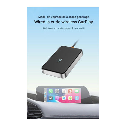 Adaptor Wireless CarPlay cu AI idealSTORE,compatibil Wireless CarPlay si Android,Conectare Automata, Conectare la Microfonul Masinii, Sincronizare Rapida