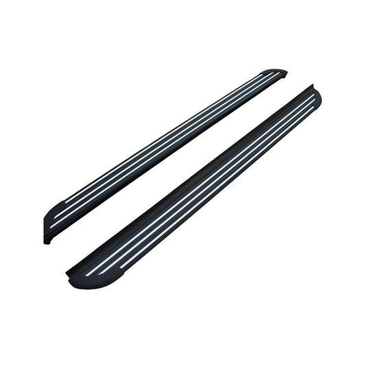 Praguri Auto Universale idealSTORE, Lungime 183CM, Design Estetic, Material Plastic Dus Rezistent, Protectie Impotriva Loviturilor, Montaj Rapid si Sigur, Culoare Negru cu Insertii Argintii