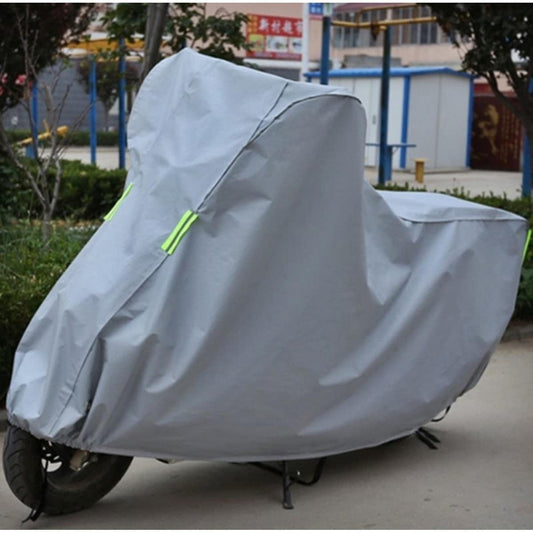 Prelata Moto Premium idealStore, Tesatura Impermeabila, Interior Vatuit, Material Oxford, Dimensiune 2.7x1x1.25M, Culoare Gri, Marime 2XL