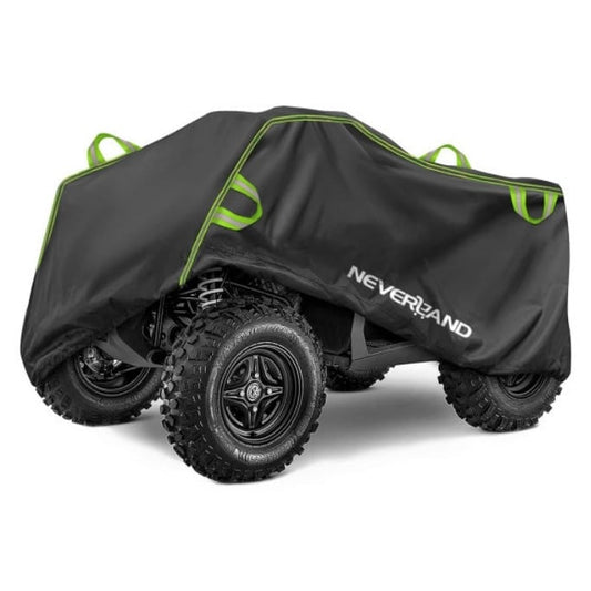 Prelata Pentru ATV idealSTORE, Material Oxford, Marime M, Dimensiune 145x85x98cm, Impermeabila, Cusatura Dubla, Benzi de Prindere Elastice, Curele Reglabile, Calitate Premium, Geanta Depozitare Inclusa, Negru