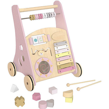 Premergator copii din lemn 3 in 1 idealSTORE, cu activitati educative