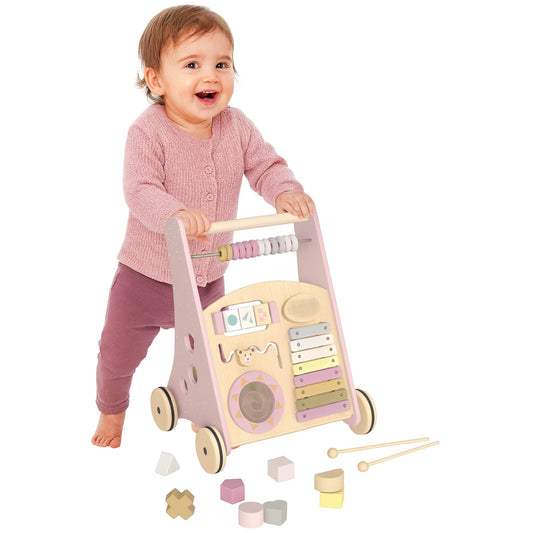 Premergator copii din lemn 3 in 1 idealSTORE, cu activitati educative