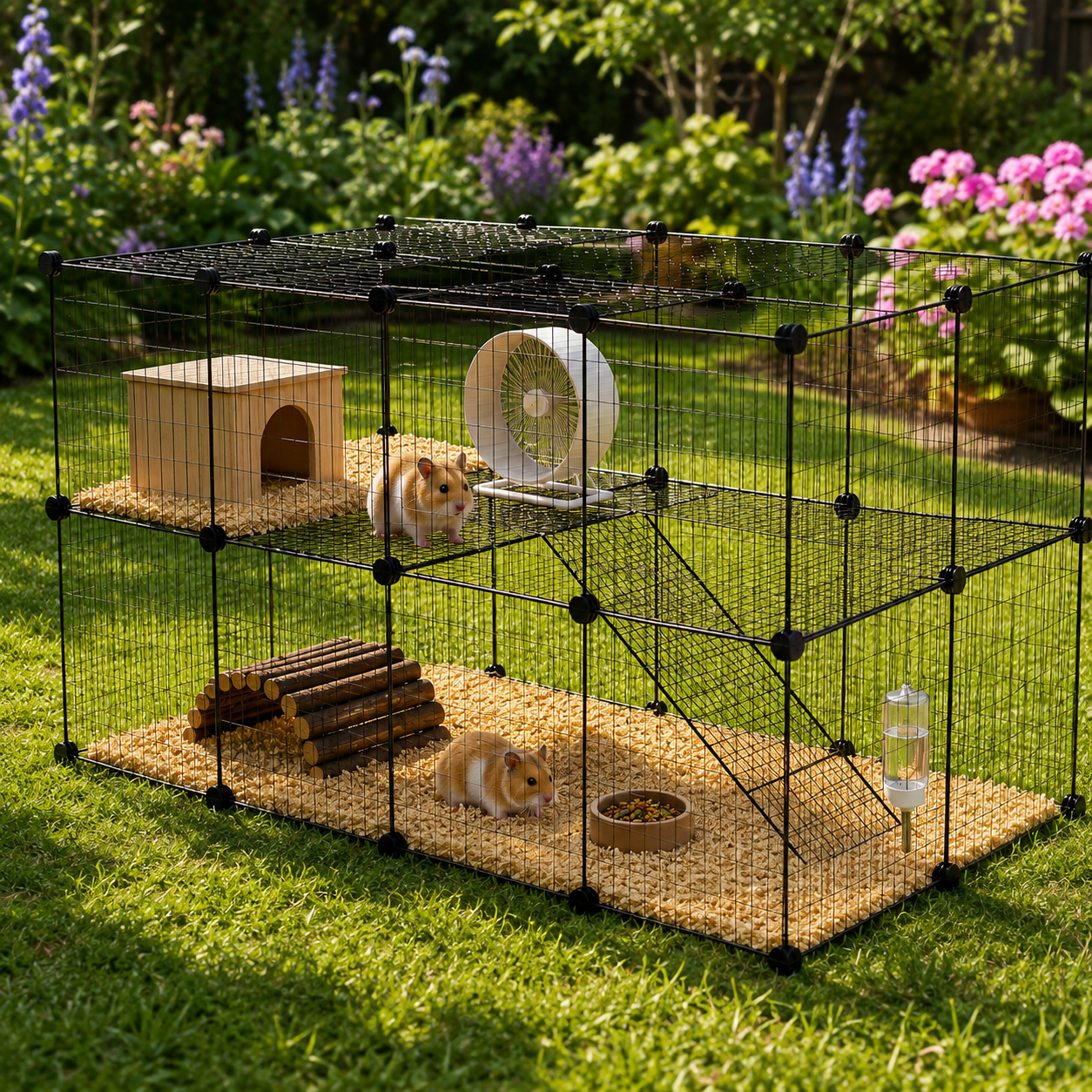 Cusca modulara pentru rozatoare idealSTORE, Formata din 35 de panori individuale metalice de dimensiune 35 x 35 cm