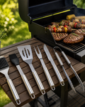 Set 6 ustensile si accesorii pentru gratar GrillMixx idealSTORE, Fabricate din otel inoxidabil