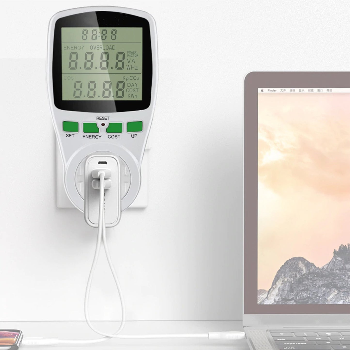 Priza cu contor de energie digital idealStore SaveEnergy 3680W