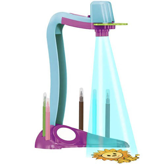 Set proiector pentru desen cu imagini luminate CLASStitude, 24 imagini, 6 markere, carte de desen, Albastru deschis / Mov