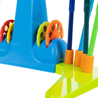 Set proiector pentru desen cu imagini luminate CLASStitude, 32 imagini, 12 markere, carte de desen, inaltime reglabila, Albastru / Verde