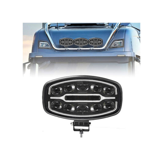Proiector led auto 2 faze cu drl alb si portocaliu idealSTORE 75w omologat e9 12v 24v
