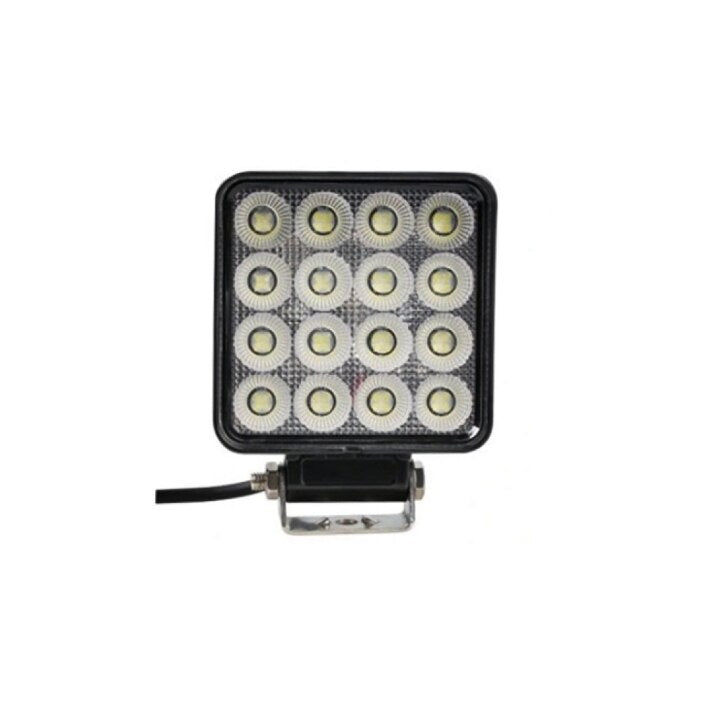 Proiector LED Profesional 96W,64Led Chip, 8640 Lm, 7000K, Tensiune, V -12/24, Unghi lumina imprastiata / flood, IP68, Lungime cablu, 250 mm