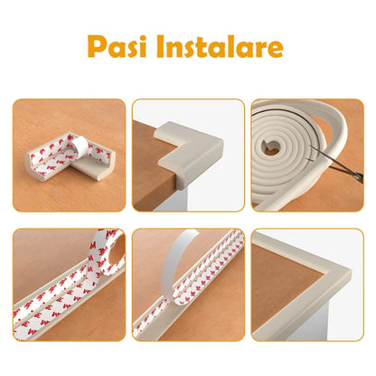 Banda protectie colturi si margini mobila 2 m IdealSTORE alba