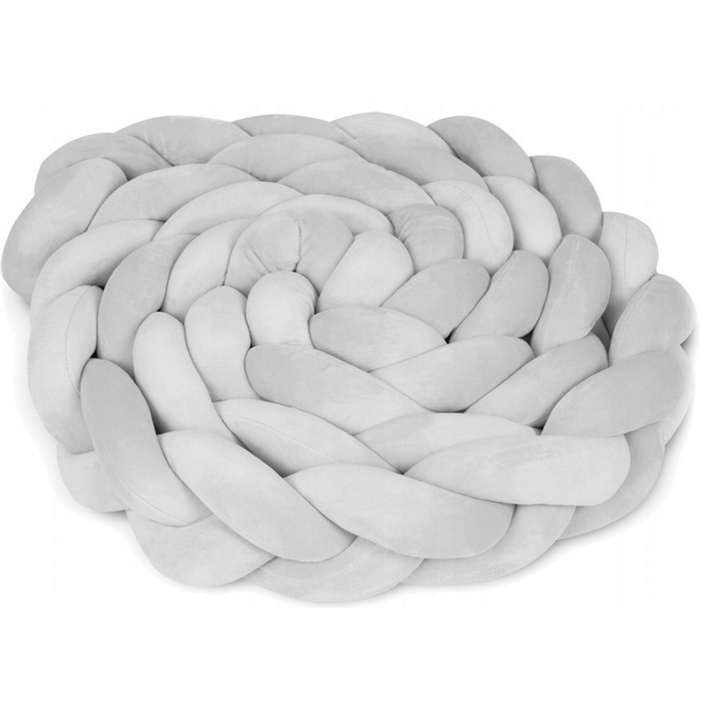 Protectie Laterala pentru Patut idealSTORE, Lungime 3 m, Material moale, Placut la atingere, Gri