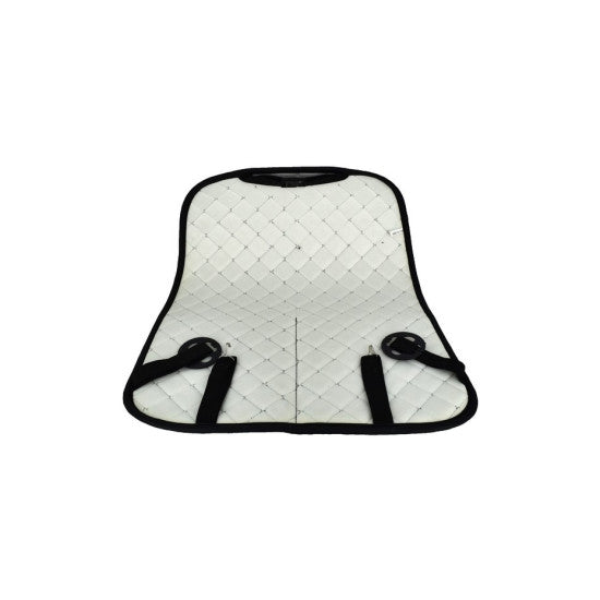 Protectie Spatar Scaun Auto idealSTORE cu Buzunare, Imitatie Piele, Dimensiune 61, 5 x 47, 5cm, Impermeabila, Culoare Neagra