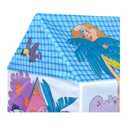 Cort de joaca pentru copii tip casa, IPlay 8182, 95 x 72 x 102 cm, Albastru
