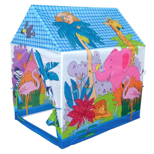 Cort de joaca pentru copii tip casa, IPlay 8182, 95 x 72 x 102 cm, Albastru