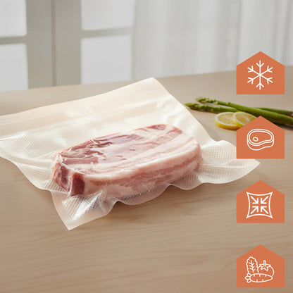 Set 50 Pungi Vidat Alimente 20x30 cm idealSTORE, Compatibile Aparat de Vidat, PE PA