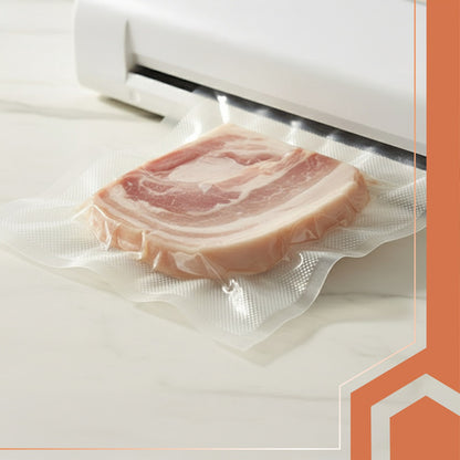 Set 50 Pungi Vidat Alimente 20x30 cm idealSTORE, Compatibile Aparat de Vidat, PE PA