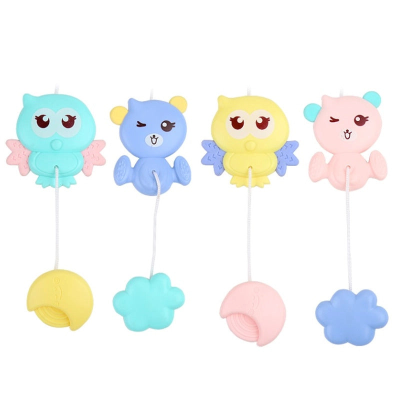 Carusel muzical Go Kart P02, pentru copii, cu proiectii si telecomanda Kissbaby, cu melodii, alb cu bleu