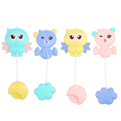 Carusel muzical Go Kart P02, pentru copii, cu proiectii si telecomanda Kissbaby, cu melodii, alb cu bleu