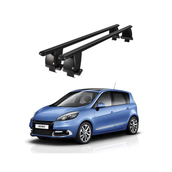 Bare transversale portbagaj Renault Grand Scenic 2009-2013 idealSTORE, aluminiu, plafon neted, negru