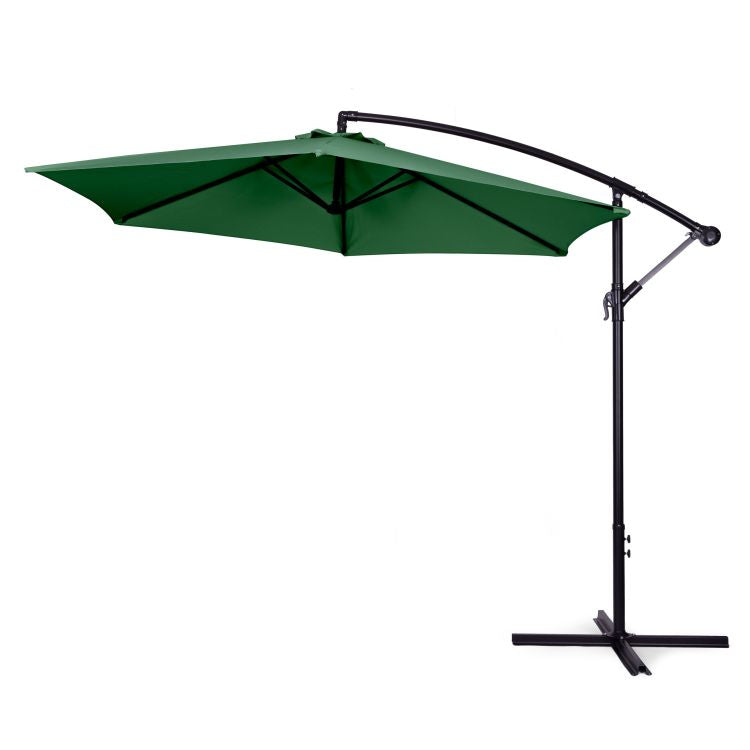 Umbrela de Gradina idealSTORE GreenGarden, Deschidere 300 cm, Pliabila, Cadru Solid, Rezistenta Sporita (UV50+)