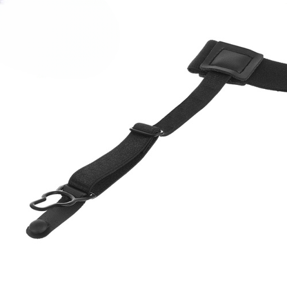 Bretele suport camasa idealSTORE reglabile, elastice antialunecare, prindere sigura, negru