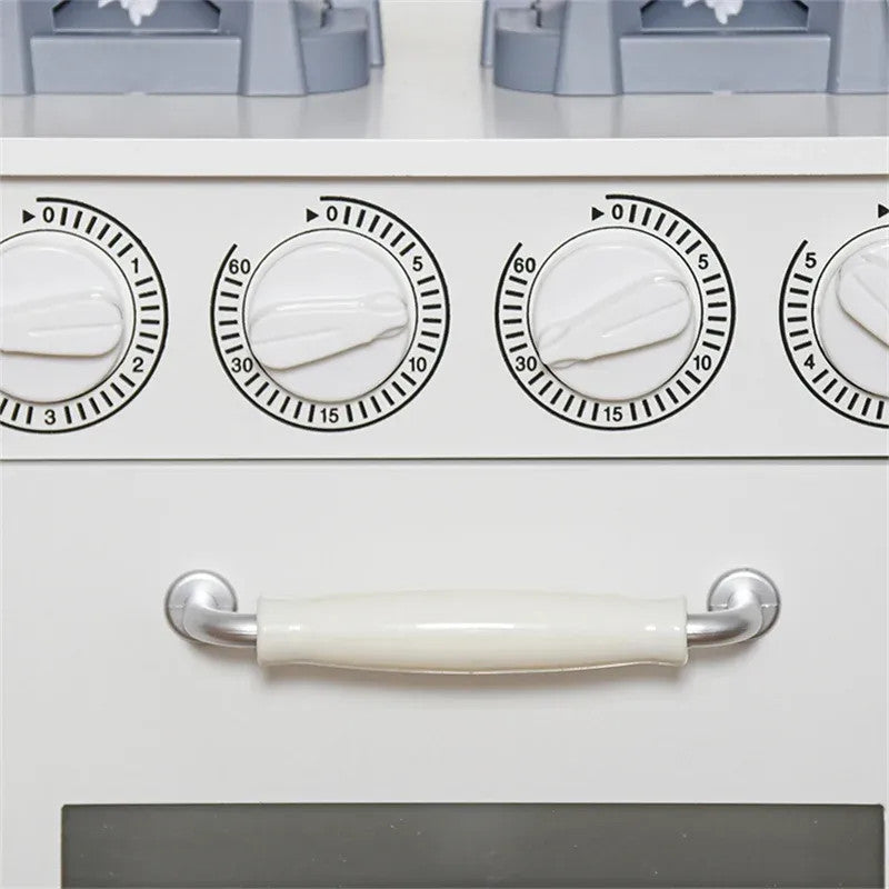 Bucatarie din lemn idealSTORE Chef's Max Cook, Dimensiuni 102 x 92.5 x 30 cm, Iluminare LED, Echipata complet, Include elemente mobile