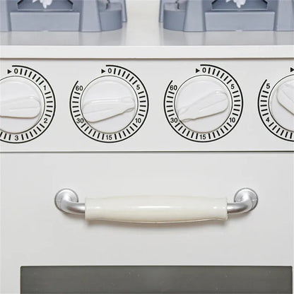 Bucatarie din lemn idealSTORE Chef's Max Cook, Dimensiuni 102 x 92.5 x 30 cm, Iluminare LED, Echipata complet, Include elemente mobile