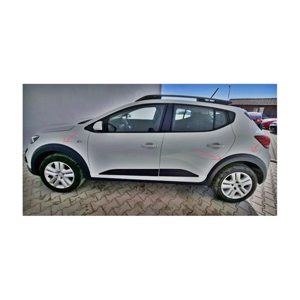 Protectii aripa auto Dacia Sandero Stepway 2021- idealSTORE, ABS, set 4 bucati, montaj adeziv