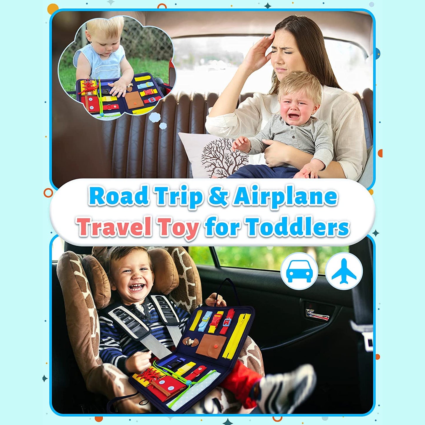 Joc interactiv montessori, Portabil, 1-3 ani, Multicolor