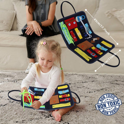 Joc interactiv montessori, Portabil, 1-3 ani, Multicolor