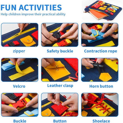 Joc interactiv montessori, Portabil, 1-3 ani, Multicolor