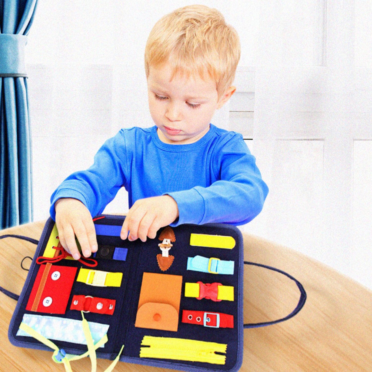 Joc interactiv montessori, Portabil, 1-3 ani, Multicolor