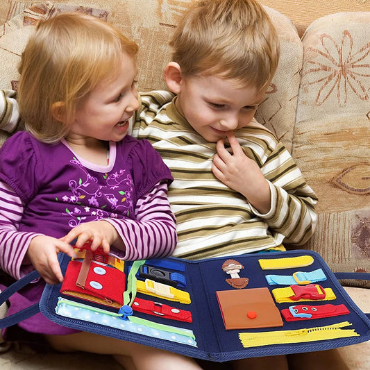 Joc interactiv montessori, Portabil, 1-3 ani, Multicolor