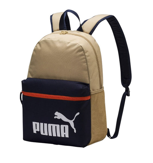 Puma, Rucsac cu imprimeu logo Phase, Bej/Negru