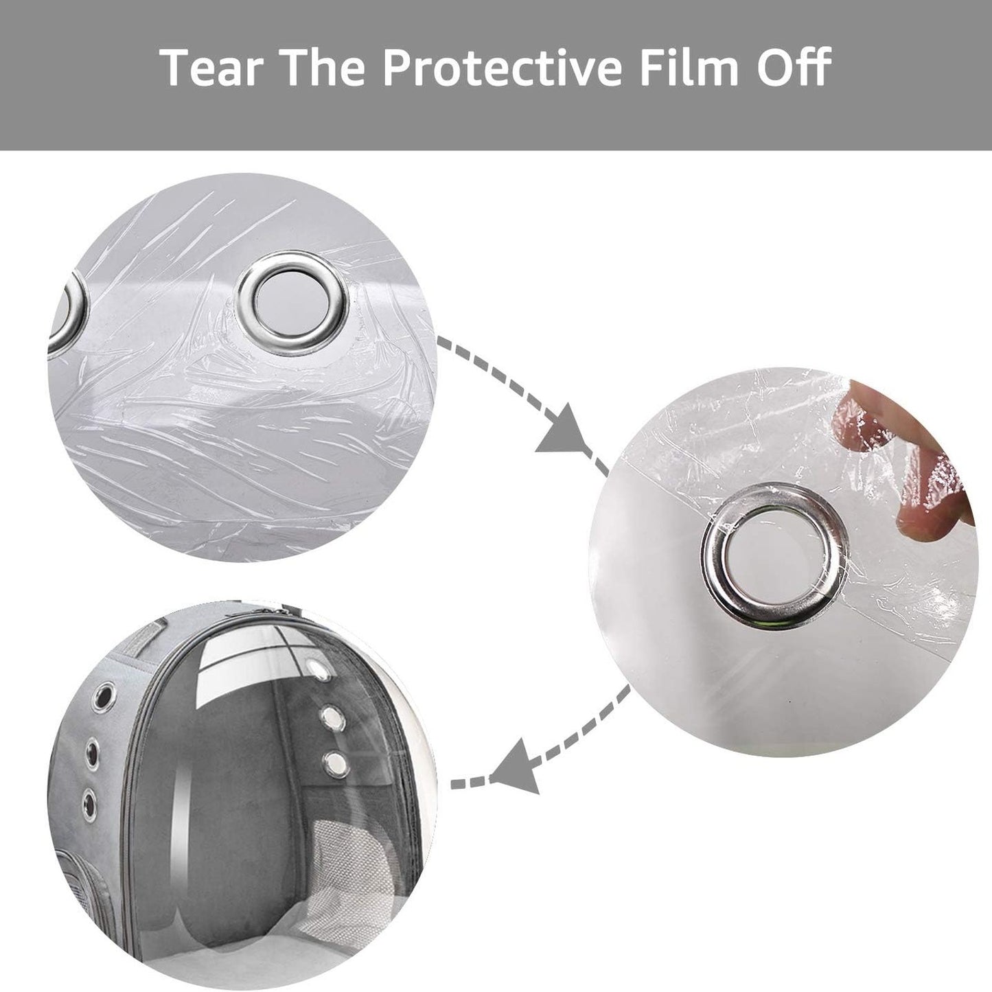 Rucsac transport animale talie mica IdealSTORE ventilatie transparent