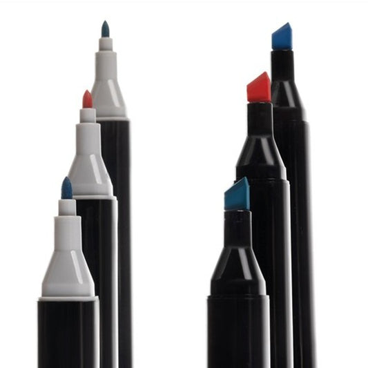 Set 168 carioci profesionale CLASStitude, 2 capete subtire si gros, geanta depozitare, cerneala pe baza de alcool, varf dublu, Multicolor